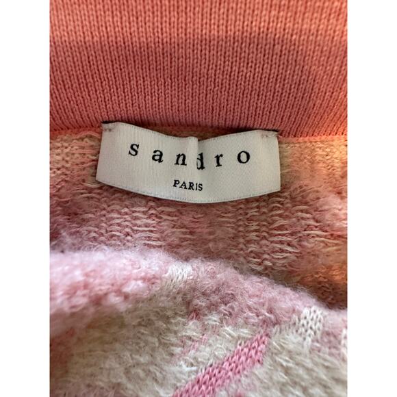 Sandro Pink Louisa Houndstooth Jacquard-Knit Cotton Mini Skirt Size XS NWT - Picture 15 of 16